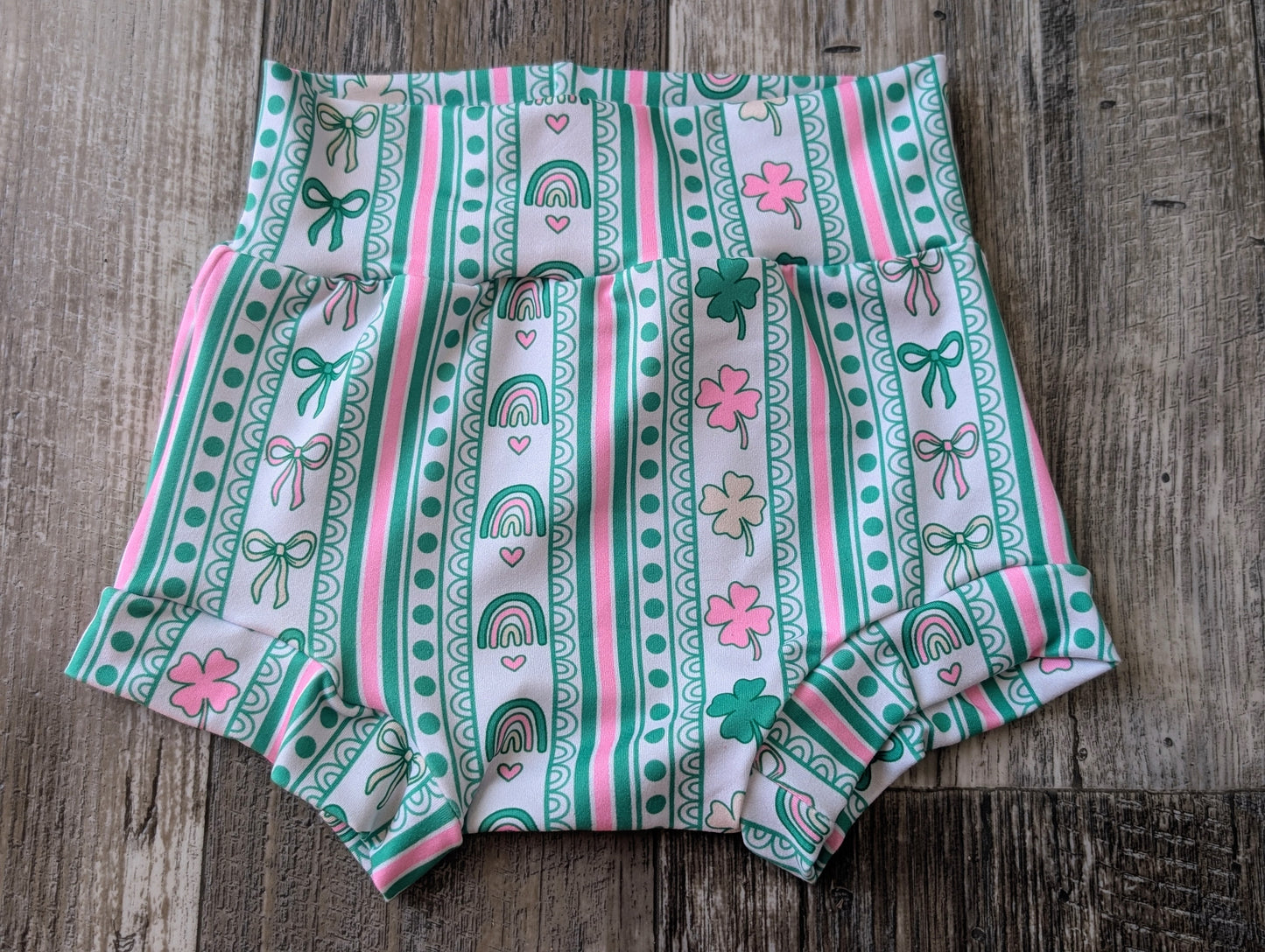 Shamrock rainbows and bows (12/18M-3T)
