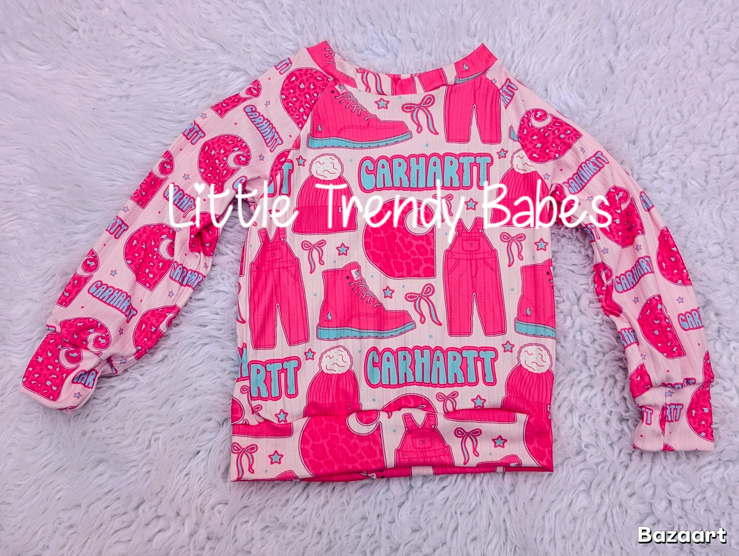 Pink carhartt (12/18M-3T)